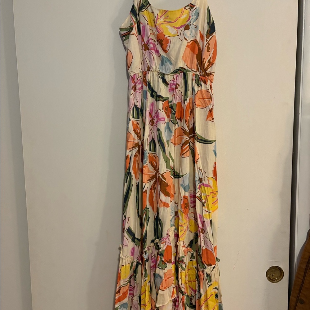 Lush Vibrant Floral Maxi Dress